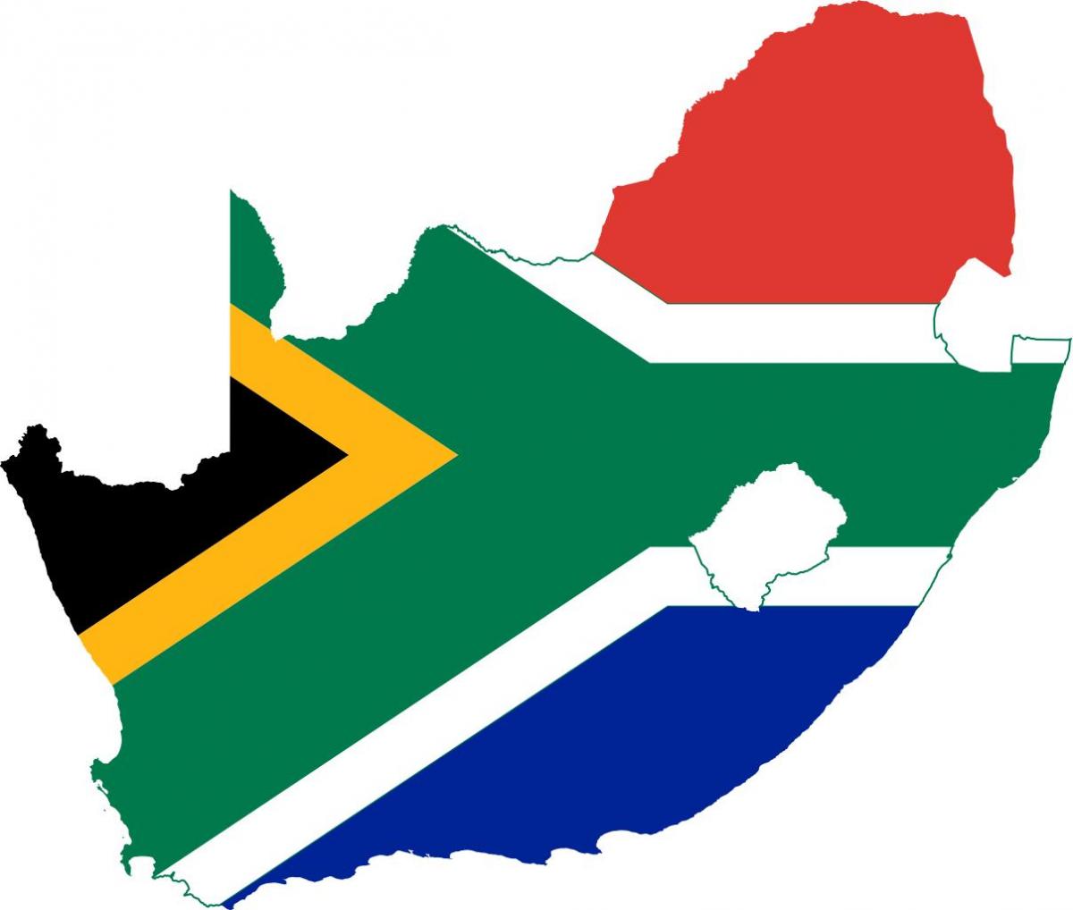Mapa da bandeira da África do Sul