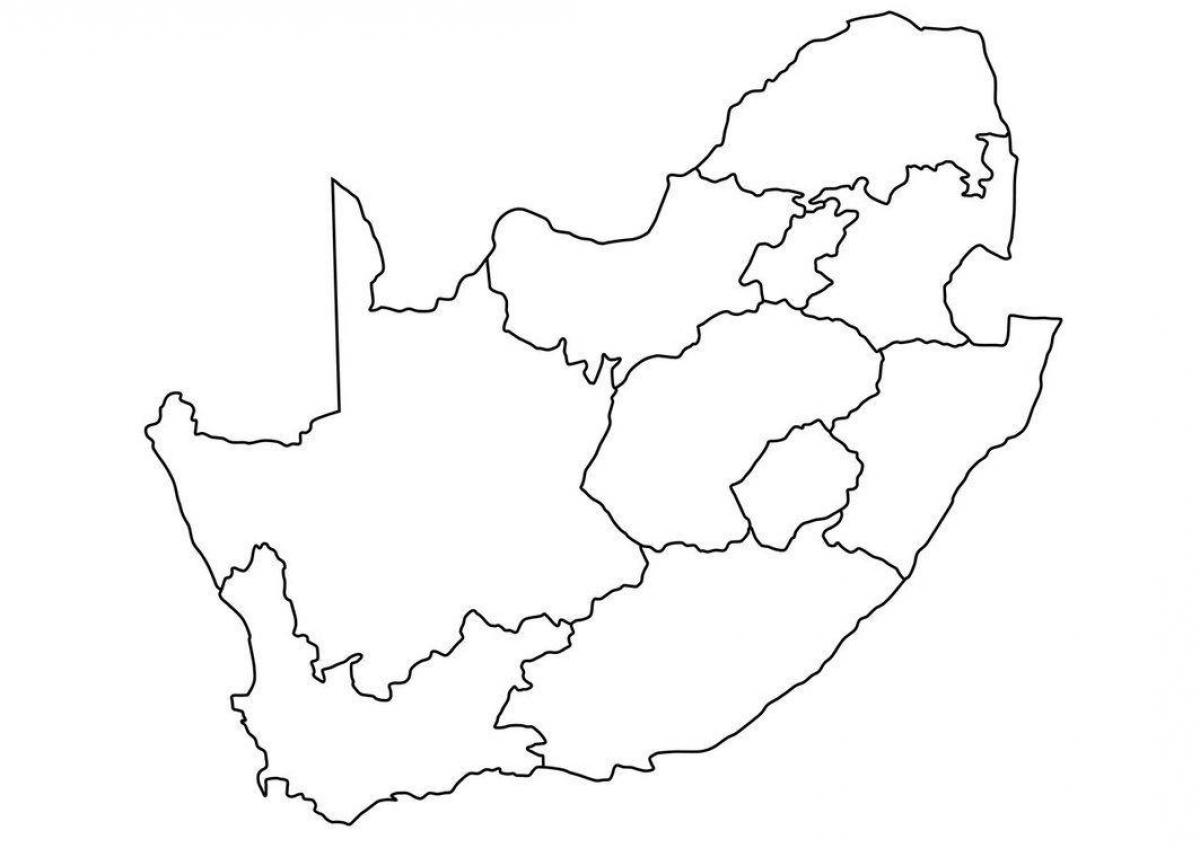 Mapa vazio da África do Sul